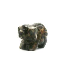 African Bloodstone Decoration, Pig, Carved, mixed colors, 38mm 