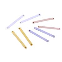 Brass Connector Bar, Rectangle, plated, Unisex & 1/1 loop, mixed colors 