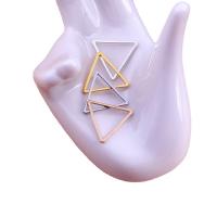Brass Jewelry Pendants, Triangle, plated, Unisex, mixed colors 