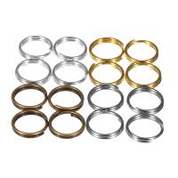 Eisen Schlüssel Split Ring, Kreisring, plattiert, DIY & verschiedene Größen vorhanden, gemischte Farben, ca. 500G/Tasche, verkauft von Tasche