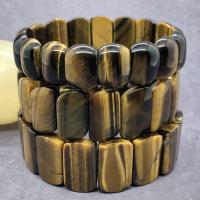 Bracelets en pierres oeil de tigre, protection contre les radiations & pour homme, Jaune, 5-11mm Environ 23 cm, Vendu par PC