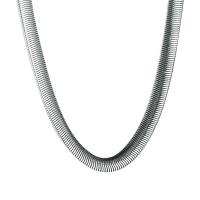 Titanio collar de cadena de acero, Partículas de acero, con 1.97inch extender cadena, Joyería & unisexo, plateado, 8mm, longitud:aproximado 19.69 , Vendido por UD