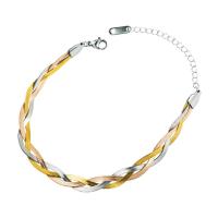 Titanium Steel Bracelet & Bangle, with 2.36inch extender chain, 18K gold plated, fashion jewelry & Unisex Approx 7.09 Inch 