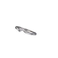 aleación de zinc Anillo de dedo Cuff, chapado en color de plata, ajustable & para mujer, tamaño:6-8, Vendido por UD