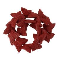 Synthetic Cinnabar Beads, Butterfly, carved, dark red Approx 15 Inch 