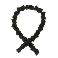 Synthetische Cinnabar Perle, geschnitzed, schwarz, 28x16x9mm, Länge:ca. 16.5 ZollInch, 15PCs/Strang, verkauft von Strang