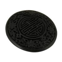 合成シナバー ビーズ, 彫刻される, ブラック 穴:約 3mm, 売り手 パソコン