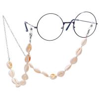 Zinc Alloy Glasses Chain, with Shell, anti-skidding & Unisex Approx 73 cm 