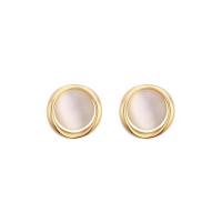 Cats Eye Earring, Zinc Alloy, with Cats Eye, zinc alloy post pin, plated, for woman, golden, 3-25mm 