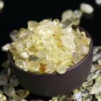 Citrine Decoration, Chips, polished, yellow 