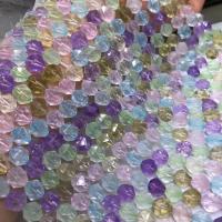 Gemischte Farbe Quarz Perlen, Natürlicher Quarz, poliert, Star Cut Faceted & DIY, gemischte Farben, Länge:ca. 38 cm, verkauft von Strang