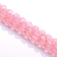 Perles en Quartz Rose naturel, poli, DIY, rose Environ 38 cm, Vendu par brin