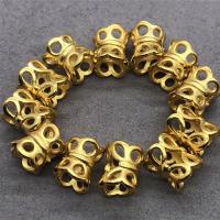 Brass Bead Cap, Flower, gold color plated, DIY & hollow, golden 