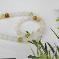 Light Mottle Green Jade Beads, Round, polished, DIY Approx 14.96 