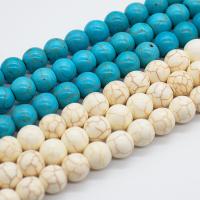 Synthetische Türkis Perlen, rund, DIY & verschiedene Größen vorhanden, keine, Länge:ca. 14.96 ZollInch, verkauft von Strang