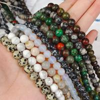 Mixed Gemstone Beads, Round, polished, DIY  Approx 14.96 Inch 