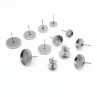 Edelstahl Ohrring Stecker, 304 Edelstahl, poliert, DIY & verschiedene Größen vorhanden, originale Farbe, verkauft von PC