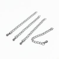 304 Stainless Steel Extender Chain, Stick, polished & DIY, original color 