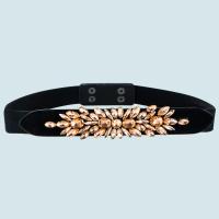 Cord  Decorative Belt, Cloth, with Cubic Zirconia, for woman 35mm,25mm Approx 28.34 Inch 