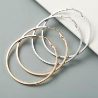 Zinc Alloy Hoop Earring, Vacuum Ion Plating, fashion jewelry & for woman 80mm,60mm,35mm 