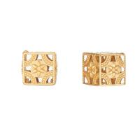 Brass Spacer Beads, 14K gold-filled, chiseled out & DIY 