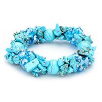 Bracelets en pierres précieuses, Pierre naturelle, avec cristal, unisexe, plus de couleurs à choisir Environ 21 cm, Vendu par PC