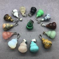 Joyas de piedras preciosas colgante, Piedra natural, Calabaza, unisexo, más colores para la opción, 13x18mm, Vendido por UD