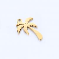 Stainless Steel Pendants, 304 Stainless Steel, Palm Tree, Vacuum Ion Plating, fashion jewelry 