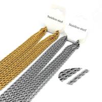 Stainless Steel Chain Necklace, 304 Stainless Steel, Galvanic plating, French Rope Chain & fashion jewelry & polished & DIY & Unisex 