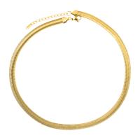 Titanium Steel Chain Necklace, with 2.56inch extender chain, 18K gold plated, fashion jewelry & Unisex, golden Approx 19.49 Inch 
