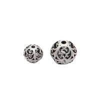 Sterling Silver Spacer Beads, 925 Sterling Silver, Round, DIY & hollow 