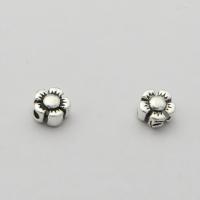Perles intercalaires en argent , Argent sterling 925, fleur, DIY Environ 1mm, Vendu par PC