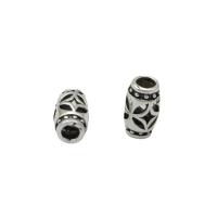 Sterling Silver Hollow Beads, 925 Sterling Silver, barrel, vintage & DIY Approx 2mm 