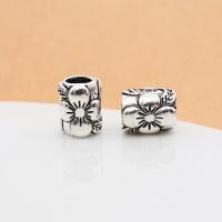 Sterling Silver Beads, 925 Sterling Silver, vintage & DIY & with flower pattern Approx 4mm 