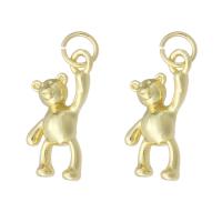 Animal Brass Pendants, Bear, gold color plated, fashion jewelry & DIY, golden Approx 3mm 