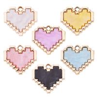 Acrylic Zinc Alloy Pendant, with Acrylic, Heart, gold color plated, fashion jewelry Approx 
