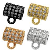 Brass Bail Beads, plated, DIY & micro pave cubic zirconia 
