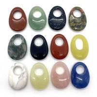 Joyas de piedras preciosas colgante, Óvalo, diferentes materiales para la opción, más colores para la opción, 25x35mm, Vendido por UD