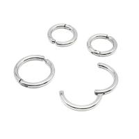 Stainless Steel Clip Earrings, 304 Stainless Steel, Round, polished, fashion jewelry & polished & DIY & Unisex original color 