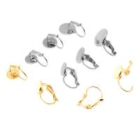 304 Stainless Steel Lever Back Earring Blank, Galvanic plating, fashion jewelry & polished & DIY & Unisex 