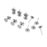 Stainless Steel Earring Stud Component, 304 Stainless Steel, polished, fashion jewelry & Unisex, original color 