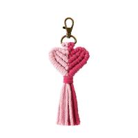 Zinc Alloy Key Chain Jewelry, Cotton Thread, with Zinc Alloy, handmade, Unisex 
