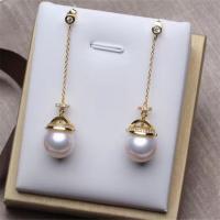 Sterling Silver Pearl Drop Earring, 925 Sterling Silver, with Freshwater Pearl, sterling silver post pin, for woman & with rhinestone 10-60mm 