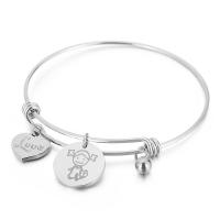 Stainless Steel Bangle, 304 Stainless Steel, for woman 