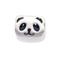 Stainless Steel Beads, 304 Stainless Steel, Panda, anoint, DIY, silver color 