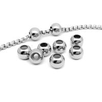 304 Stainless Steel Stopper Beads, polished, fashion jewelry & DIY & Unisex original color 