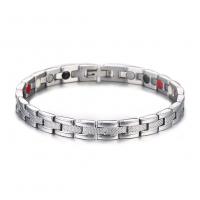 Stainless Steel Healing Bracelets, 304 Stainless Steel, fashion jewelry & Unisex, original color, 6.5mm Approx 7.87 Inch 