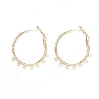 Brass Hoop Earring Components, Donut, gold color plated, DIY, golden 1.5mm 