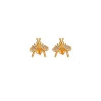 Cubic Zirconia Micro Pave Brass Earring, 14K gold-filled, fashion jewelry & micro pave cubic zirconia 