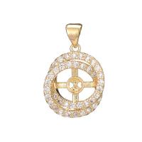 Brass Peg Bail, 14K gold-filled & micro pave cubic zirconia 
